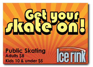 Public Skating - Adults $8, Kids (10 and under) $5